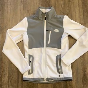 North face white/gray jacket